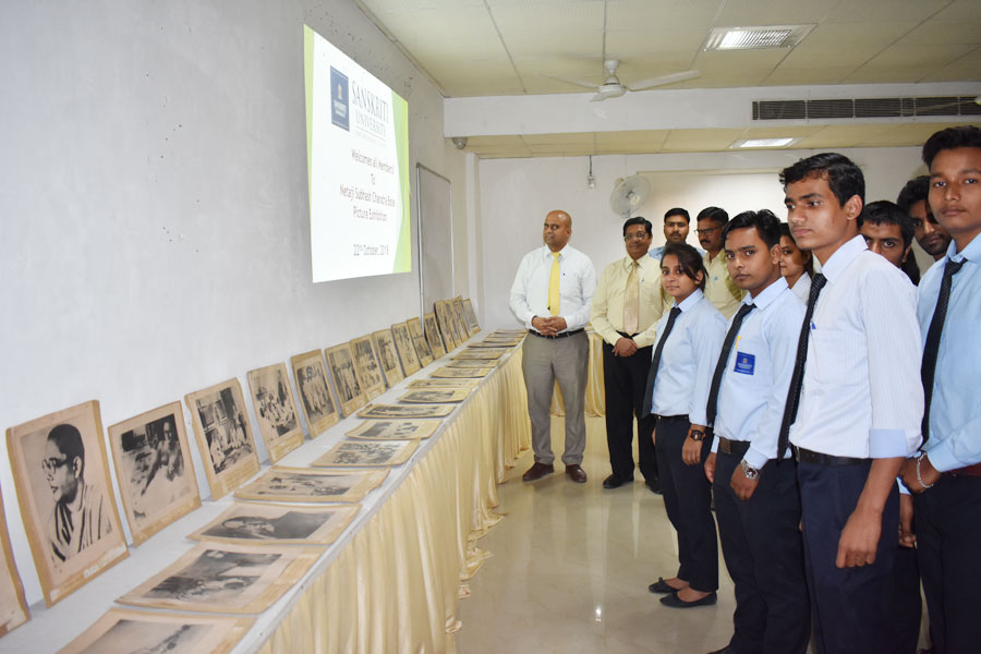 Netaji Subhash's picture exhibition organized at Sanskriti University