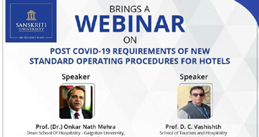 Post COVID19 Requirements Of New Standard Operating Procedures For Hotels