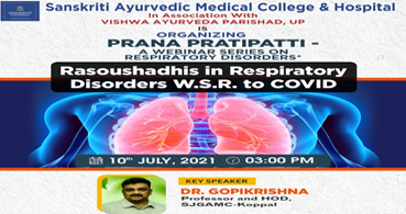 Rasoushadhis In Respiratory Disorders W.S.R to COVID